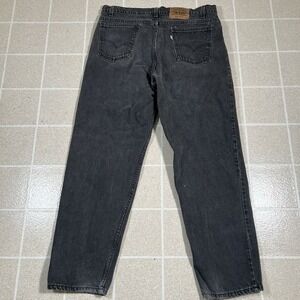 Vintage Levis Jeans 34x29 Black White Tab Relaxed Straight Leg Made In USA Faded
